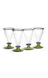 Anūt Cairo Palace Walk; Set Of 4 In Green