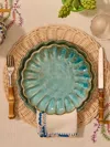Anūt Cairo Scallop Hand-painted Ceramic Dessert Plates (set Of 4) Anut Cairo Abask Gift Set