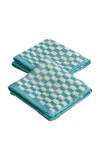 Anūt Cairo Set-of-two; Alex Face Towels In Blue