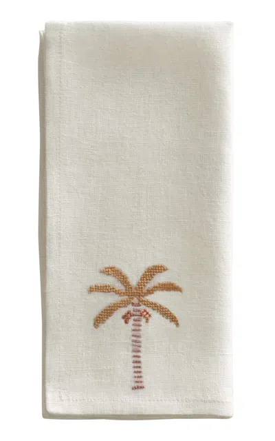 Anūt Cairo Set-of-two; Date Palm Napkins In Pink
