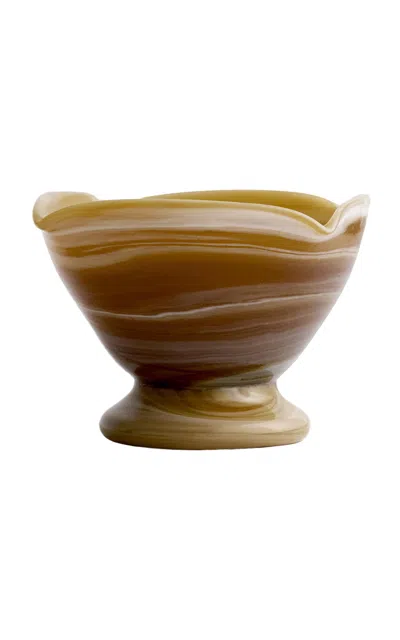 Anūt Cairo Set-of-two; Lotus Ice Cream Bowls In Brown