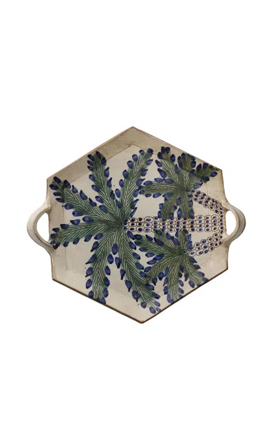 Anūt Cairo Set-of-two; Palm Trio Trays In Multi