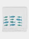 Anūt Cairo Small Fish Hand-printed Cotton Beach Towels (set Of 2) Anut Cairo Abask Gift Set