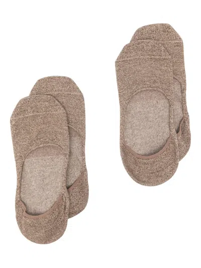 Ant45 Cotton-blended Socks (pack Of Two) In Brown