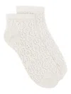 Ant45 Perforated-pattern Socks In White