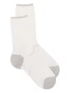 Ant45 Ribbed Metallic-detail Socks In White