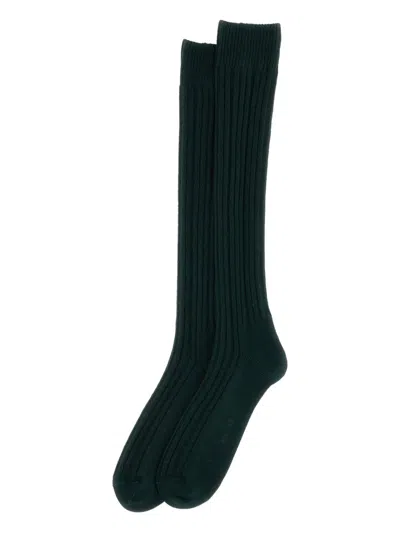 Ant45 Tino Ribbed Knee-high Socks In Green
