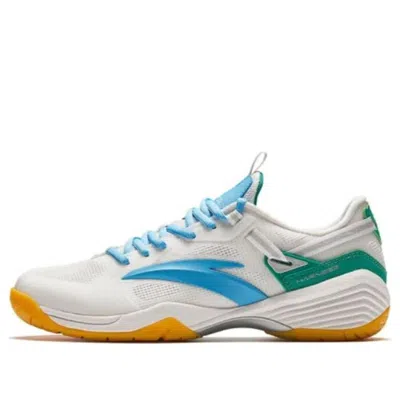 Anta Badminton Shoes 'white Blue Green' In Multi