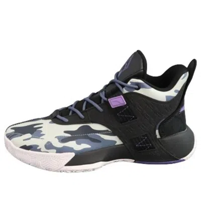 Anta Basketball Series Sneakers Mid 'black Grey Purple' In Multi