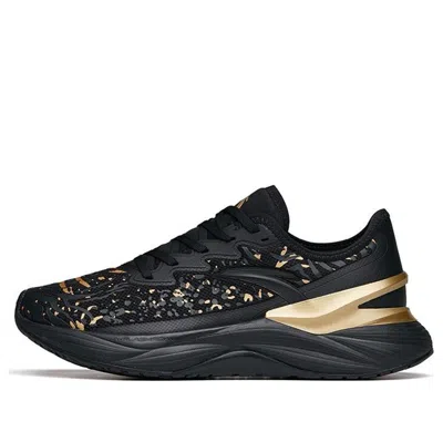 Anta Chuang 2.0 Lace-up Running Shoes 'black Gold' In Multi
