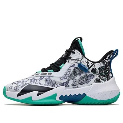 Anta (gs)  Mid Top Basketball Shoes 'white Black Green'