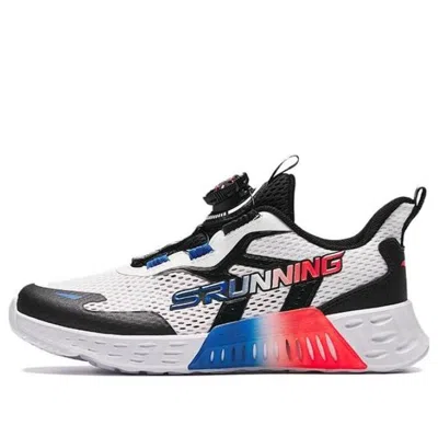 Anta (gs)  Running Series Sneakers 'white Black With Red Blue'