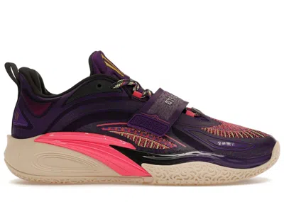 Pre-owned Anta Men's  Kai 1 Artist On Court Sneakers In Purple/pink/grey