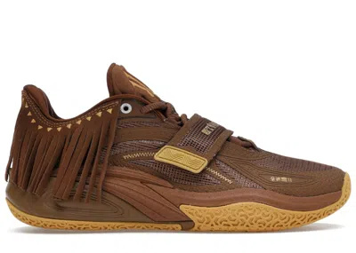 Pre-owned Anta Men's  Kai 1 Chief Hélà Sneakers In Brown/yellow