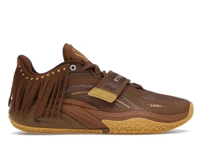 Pre-owned Anta Men's  Kai 1 Chief Hélà Sneakers In Brown/yellow