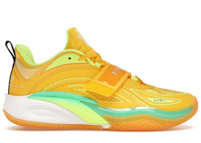 Pre-owned Anta Men's  Kai 1 Playoffs Energy Sneakers In Yellow/green/white