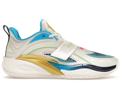 Pre-owned Anta Men's  Kai 1 Playoffs Home Sneakers In Dark In White/blue/dark Blue In Multi