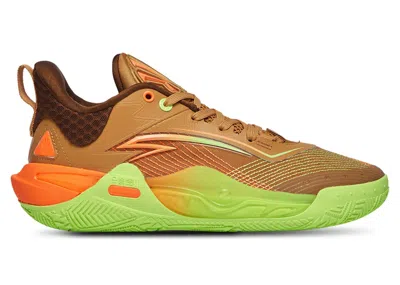 Pre-owned Anta Men's  Kai 1 Speed Young At Heart Sneakers In Tan/volt/orange In Multi
