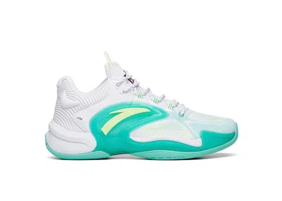 Pre-owned Anta Men's  Shock The Game 5 Crazy Tide 3.0 Sneakers In White/teal/volt