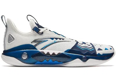 Pre-owned Anta Men's  Shock Wave 5 Pro Kyrie Irving Dallas Sneakers In White/blue