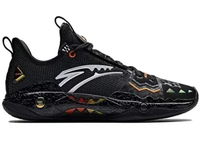 Pre-owned Anta Men's  Shock Wave 5 Pro Kyrie Irving Heterochromia Sneakers In Black/silver