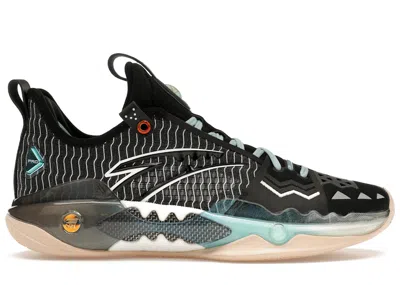 Pre-owned Anta Men's  Shock Wave 5 Pro Kyrie Irving Lone Ranger Sneakers In Black/silver