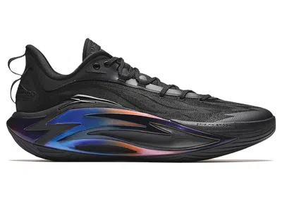 Pre-owned Anta Men's  Shock Wave 7 Dark Matter Sneakers In Black/blue/orange In Multi