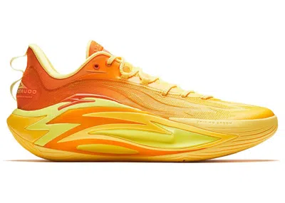 Pre-owned Anta Men's  Shock Wave 7 Laser Sneakers In Orange/yellow In Multi