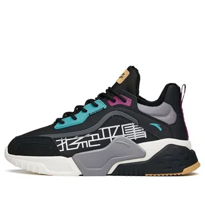 Anta Retro Low Sneakers 'black Grey Blue'