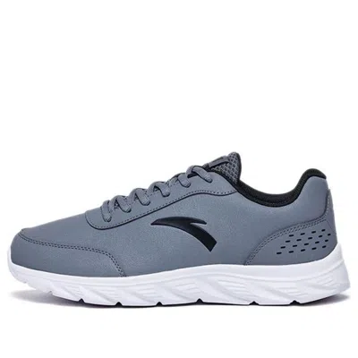 Anta Running Series Sneakers Leather 'stone Grey' In Blue