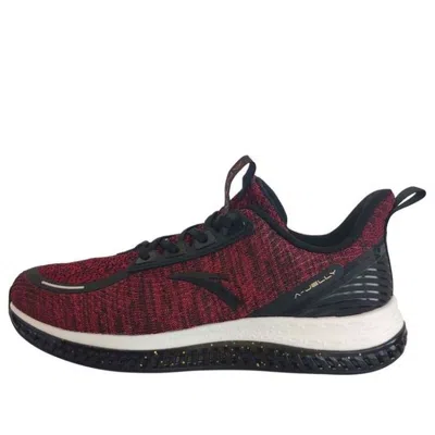 Anta Running Series Sneakers 'red Black White' In Burgundy
