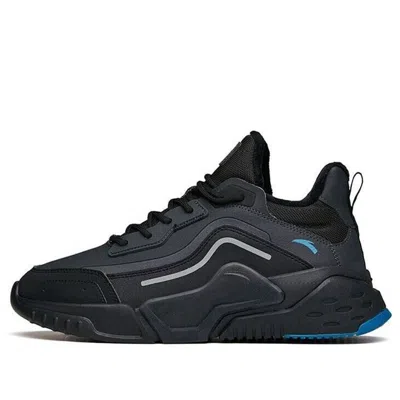 Anta Runninng Series Sneakers Leather Fleeced 'black Blue'