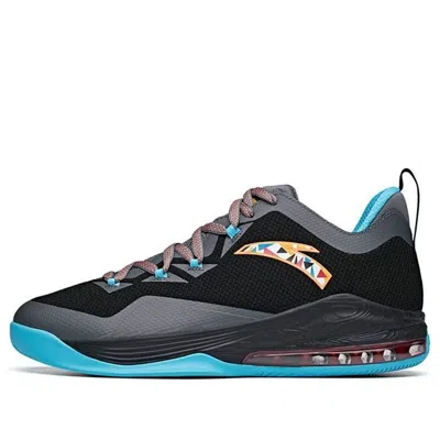 Anta Shield Knit 'black Grey Blue' In Multi