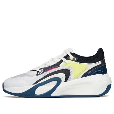 Anta Skateboarding Series Sneakers 'white Black Yellow' In Blue