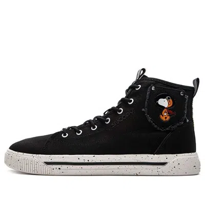 Anta X Snoopy High Top Canvas Shoes 'black White'