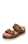 Antelope Afra Faux Fur Platform Slide Sandal In Brown