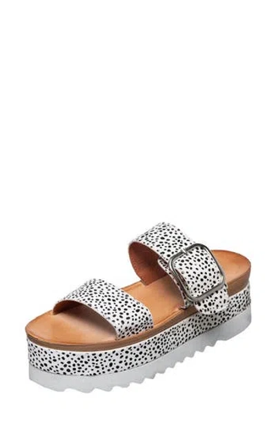 Antelope Afra Faux Fur Platform Slide Sandal In White