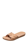 Antelope Alta Woven Leather Slide Sandal In Tan
