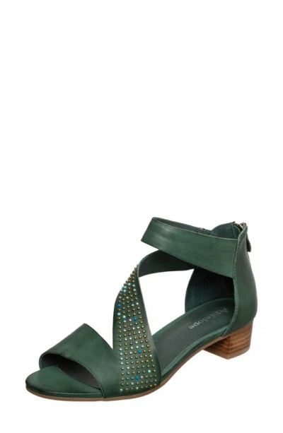 Antelope Birdie Studded Strap Sandal In Turquoise Leather