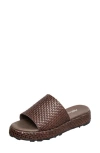 ANTELOPE BREA WOVEN LEATHER SLIDE SANDAL