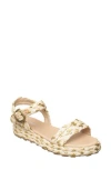 Antelope Brenna Woven Raffia Sandal In Gold