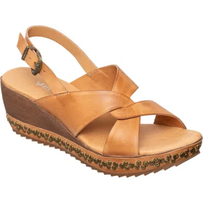 Antelope Danessa Platform Wedge Slingback Sandal In Tan