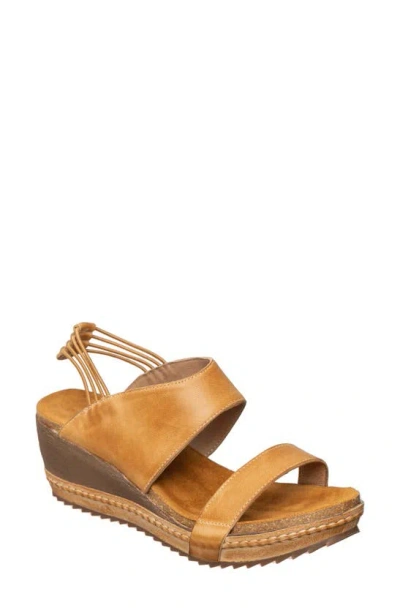 Antelope Danny Wedge Sandal In Taupe Leather