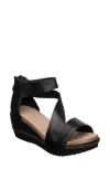Antelope Davi Platform Wedge Sandal In Black