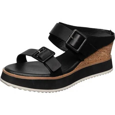 Antelope Dolly Platform Wedge Sandal In Black