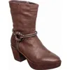 Antelope Eden Block Heel Platform Boot In Brown