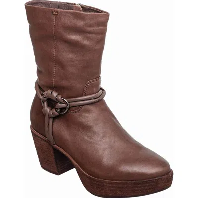 Antelope Eden Block Heel Platform Boot In Brown