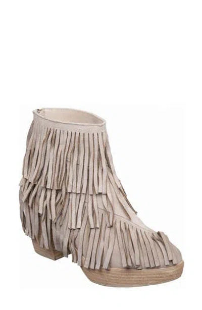 Antelope Ember Fringed Suede Boot In Neutral