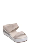 Antelope Faina Wedge Sandal In Light Grey Suede