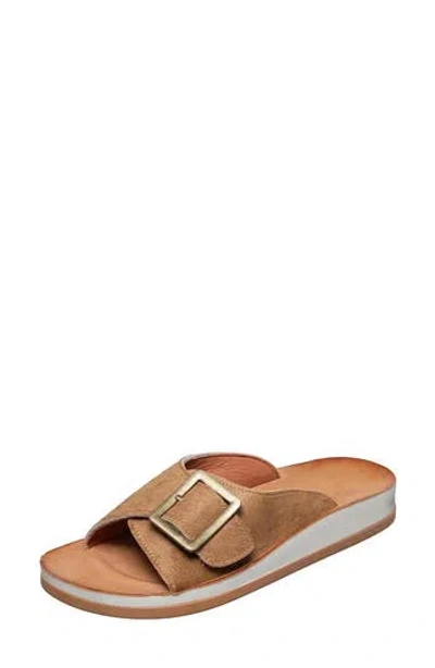 Antelope Farley Genuine Calf Hair Slide Sandal In Brown